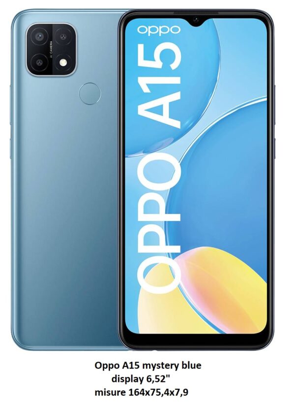 Oppo A15 mistery blu