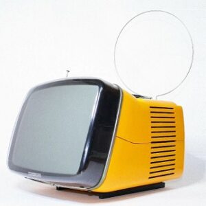 televisore brionvega Algol 11 arancione