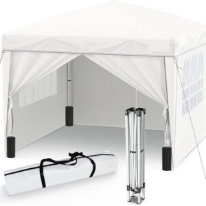 gazebo 3x3 bianco chiusura sui 4 lati